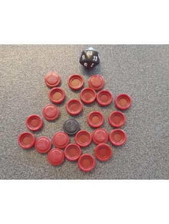 HEROSCAPE: SET SEGNALINI FERITA + DADO + CONTAGIRI (USATO)