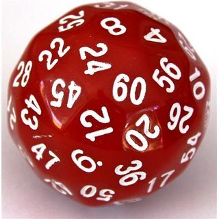 DADO 60 FACCE ROSSO