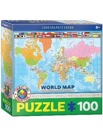 PUZZLE 100 PEZZI: MAPPAMONDO
