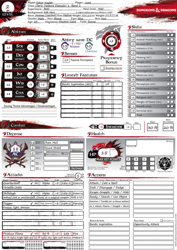 CHARACTER SHEETS I Giochi dei Grandi CHARACTER SHEETS I Giochi dei Grandi